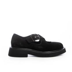 Pantofi Mary Jane din piele neagră