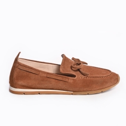 Mocasini Damă Piele Întoarsă Maro - Eleganță și Confort!
