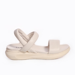 Sandale Damă Trendy - Voetti, Piele Naturală Crem