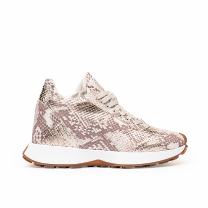 Sneakers Dama Piele Naturală Imprimeu Șarpe 