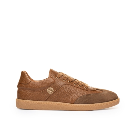 VOETTI Leather Brown Everyday Casual Sneakers