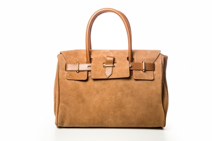 Geantă Damă Piele Întoarsă Maro Camel - Eleganță Zilnică