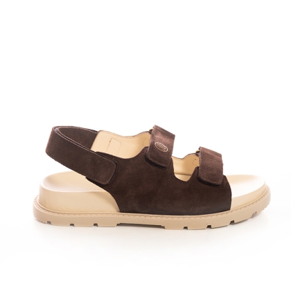 Sandale Dama Piele Intoarsa Maro - Confort & Stil!