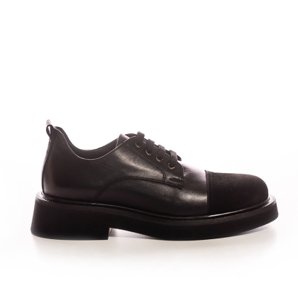 Pantofi Oxford Damă Piele Neagră - Eleganță și Confort!