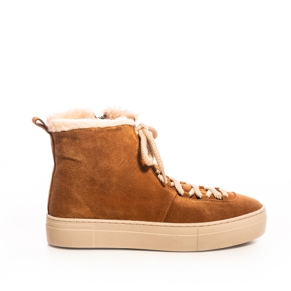 Ghete de Iarnă Damă din Piele Naturală Întoarsă - Călduroase