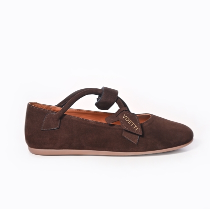 VOETTI Charming Suede Sneakers Dark Brown
