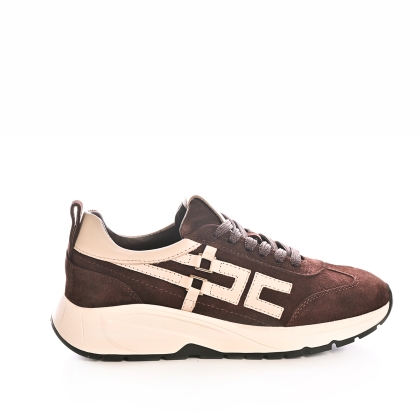 Adidași Maro Piele Întoarsă Bej Talpă Groasă Stil Casual Confort