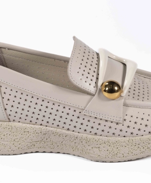 VOGGE Pantofi din piele naturală în bej