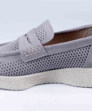 VOGGE Pantofi din piele naturală de culoare gri