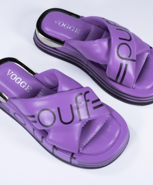 VOGGE Pantofi din piele naturală în mov