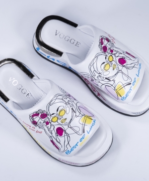 VOGGE din piele naturală în alb