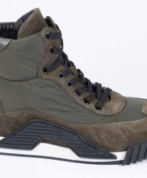 Adidasi de dama VOGGE din piele naturala, piele intoarsa si material textil de culoare verde