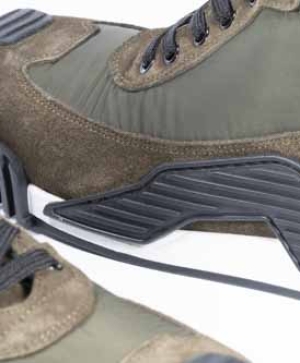 Adidasi de dama VOGGE din piele naturala, piele intoarsa si material textil de culoare verde