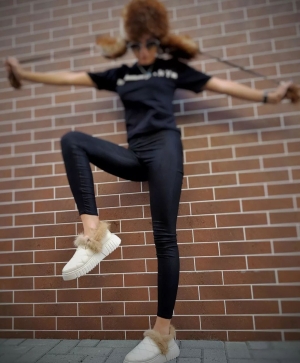 VOGGE Pantofi din piele naturală în bej