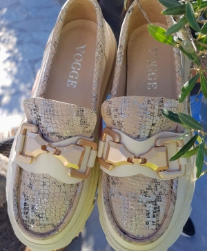 Pantofi VOGGE din piele naturală în bej