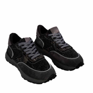 Adidași de damă eleganți, negri - Confort și stil!