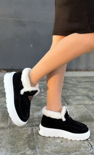 Botine Dama Suede Negre Stilate