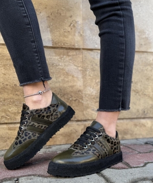 Adidași Dama Leopard Verde Olive