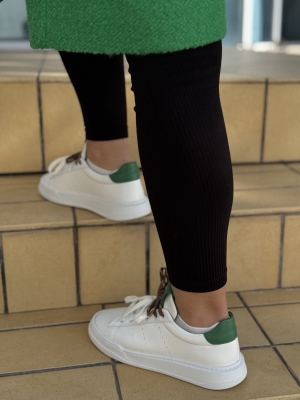 Sneakers Damă Alb Piele - Confort și Stil