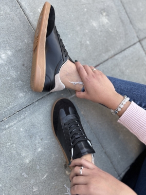 Sneakers Negri Piele