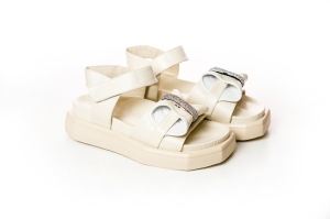 Sandale Dama Piele Bej Platforma - Stil & Confort!