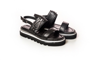 Sandale Piele Negre Platformă Damă - Chic & Confortabile