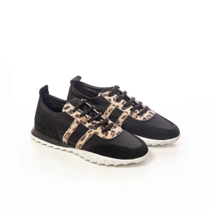 Adidași Dama Negri cu Animal Print - Stil și Confort!