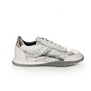 Sneakers Dama Piele Argintie - Confort & Stil**