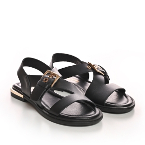 Sandale Dama Piele Negre Cu Cataramă