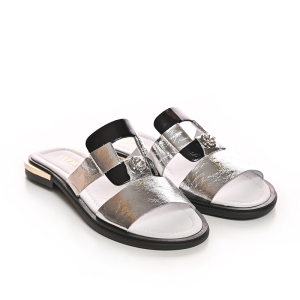 Șlapi Dama Argintii - Eleganță și Confort Veritabil!