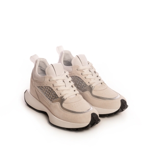 Sneakers Dama Bej Piele Naturală - Stil & Confort Garantat!