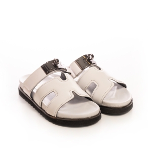 Sandale piele albe VOETTI - Stil & confort la fiecare pas!