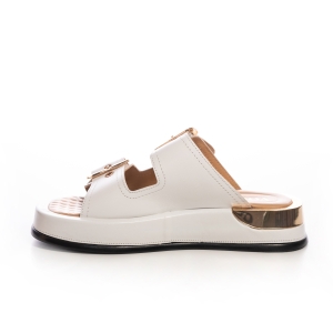 Dama Piele Albă cu Catarame Aurii Voetti