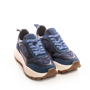 Adidași Damă Voetti Albastru Piele Întoarsă - Confort & Stil