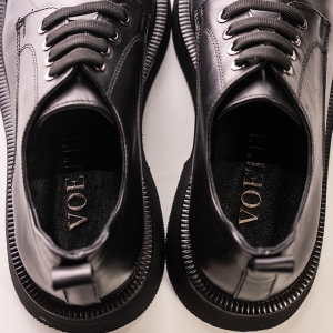 Pantofi Oxford Damă Piele Neagră - Eleganță și Confort!