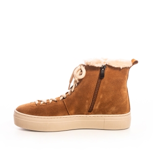 Ghete de Iarnă Damă din Piele Naturală Întoarsă - Călduroase