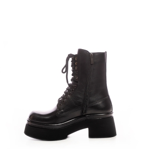 Ghete Dama Piele Negre cu Platforma - Stil si Atitudine!