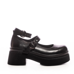 Pantofi Mary Jane cu platformă neagră - Voetti