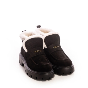 Botine Dama Piele Suede cu Talpă Groasă - Voetti