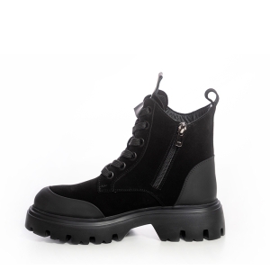 Ghete Dama Tip Bocanc Negre Piele Întoarsă