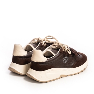 Adidași Damă Piele Întoarsă Maro - Eleganță & Confort