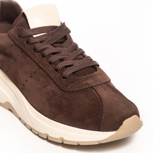 Adidași  Piele Întoarsă Maro - Eleganță & Confort!