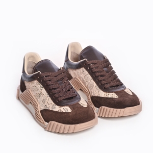 Sneakers Damă Piele & Dantelă - Stil Urban Chic