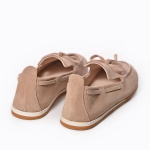 Mocasini Damă Piele Naturală Bej - Eleganță Zilnică!