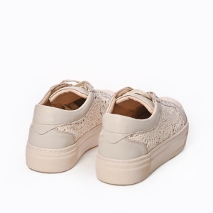 Adidași Dama Dantelă Beige - Eleganță Lejeră!