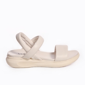Sandale Damă Trendy - Voetti, Piele Naturală Crem