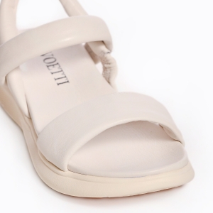 Sandale Damă Trendy - Voetti, Piele Naturală Crem
