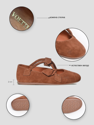 Suede Bow Ballet Flat