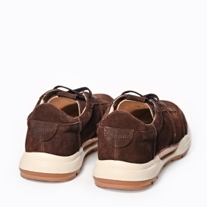 Adidași bărbați maro piele întoarsă casual confortabili