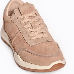 Sneakers piele întoarsă bej bărbați – Confort și stil casual